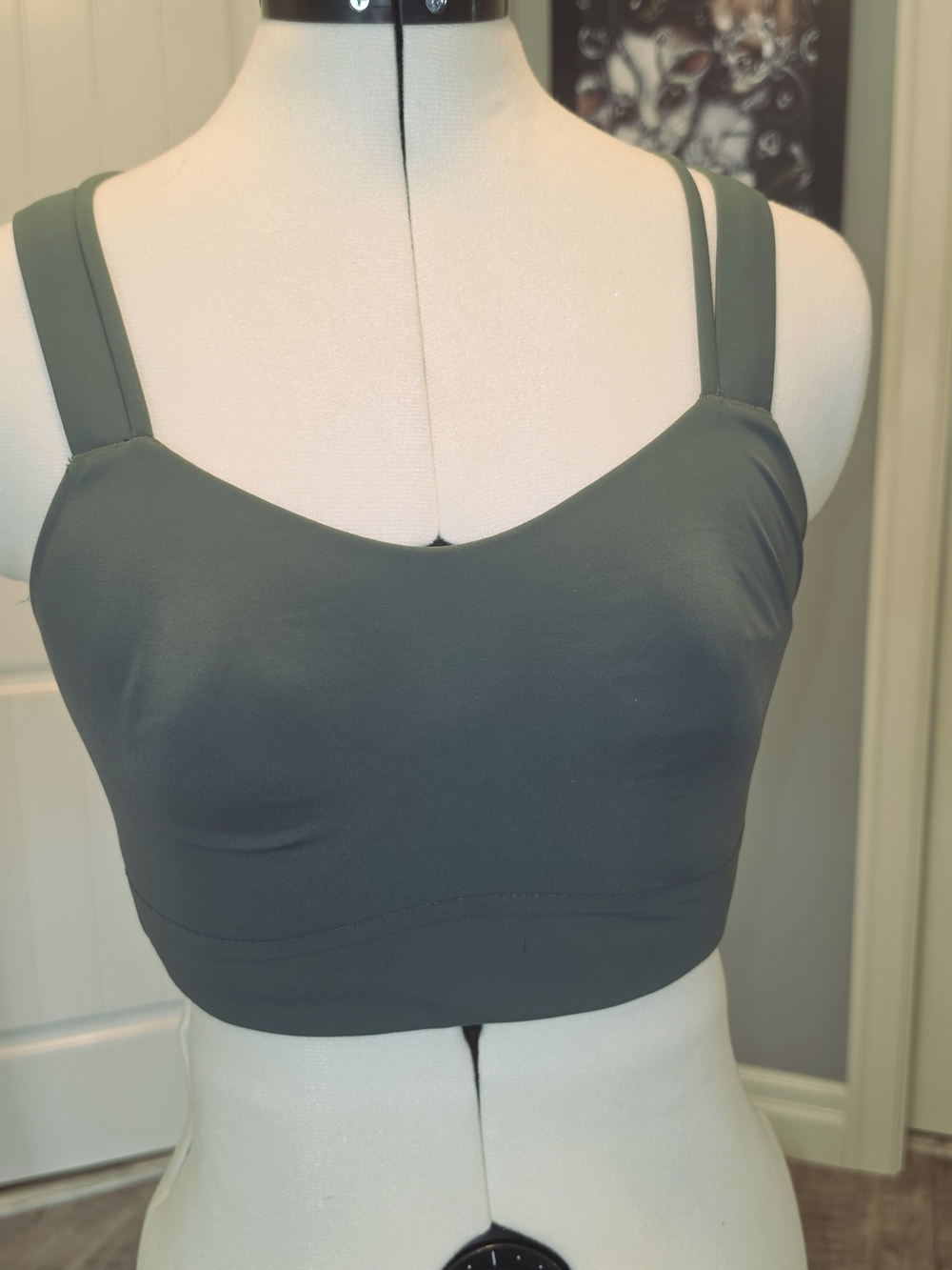 lululemon Cross-Back Crop Top in Green Like New